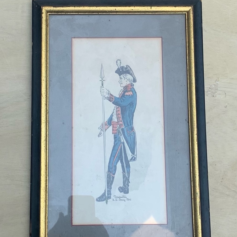 Vintage Military art print